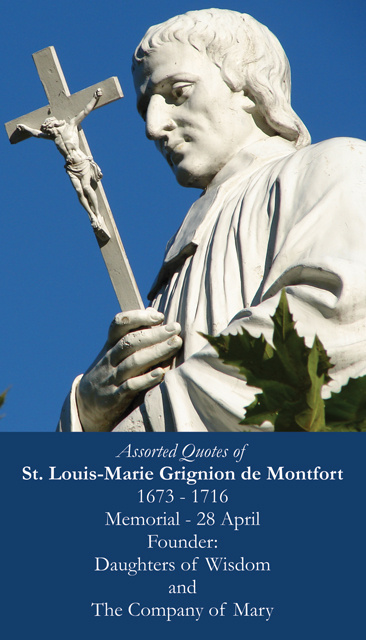 St. Louis de Montfort Prayer Card